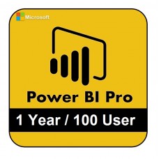 Microsoft Power BI Pro 1 Year 100 User License