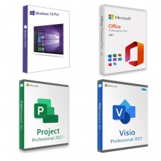 Windows 10 + Office + Project + Visio 2021 Professional Bundle